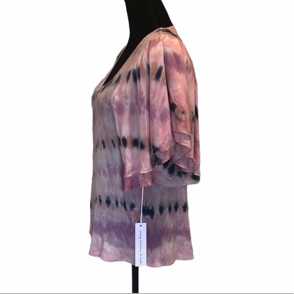 NWT Young Fabulous & Broke tie dye butterfly sleeve pullover top size small - Picture 4 of 8